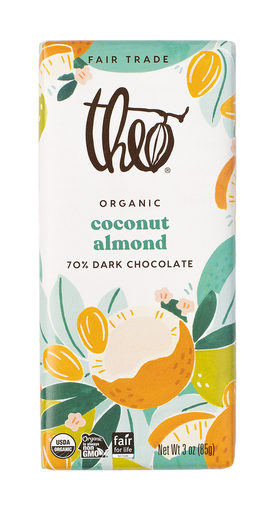 Coconut Almond 70% Dark Chocolate Bar