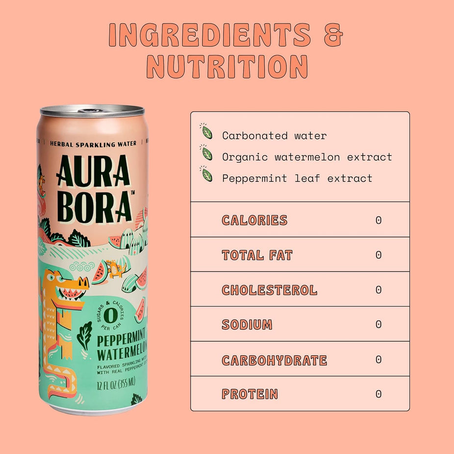 Peppermint Watermelon Sparkling Water (6 Pack)