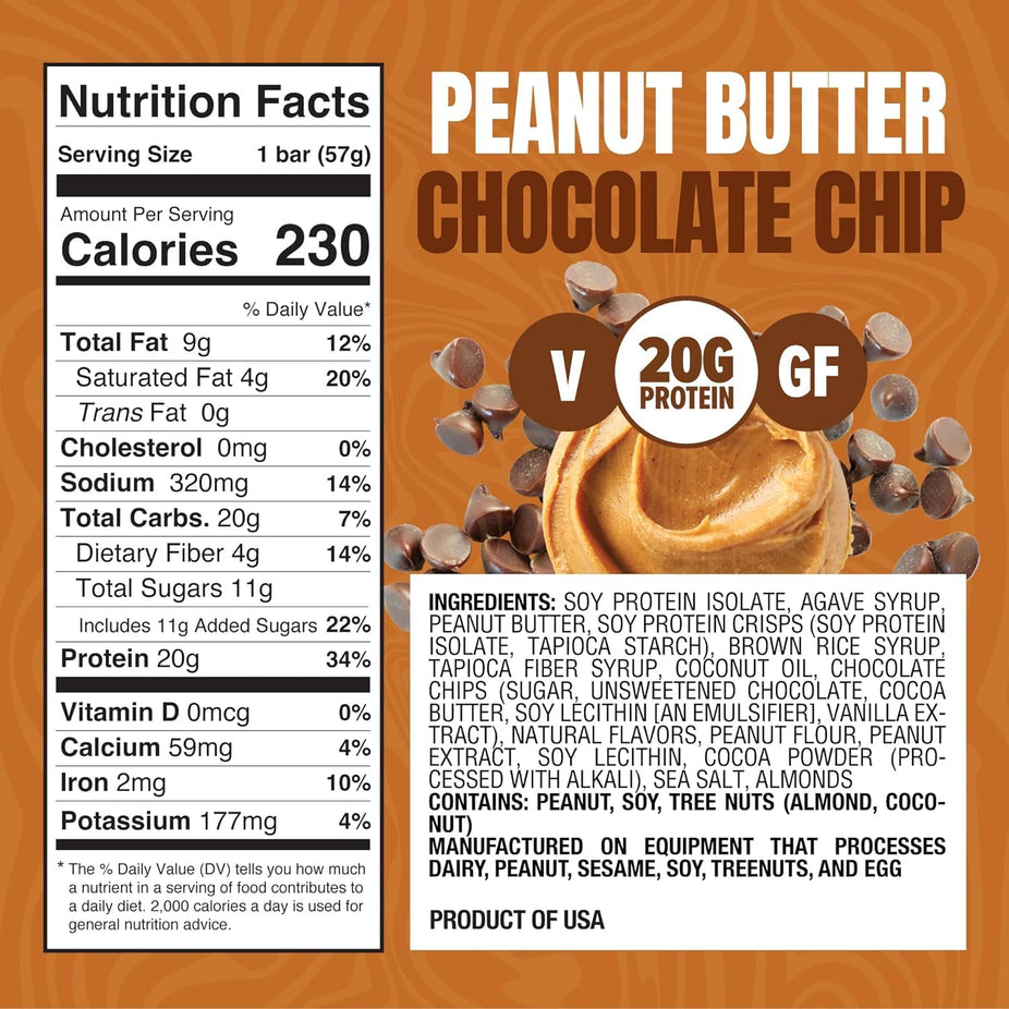 Peanut Butter Choc Chip Protein Bar (16 CT)