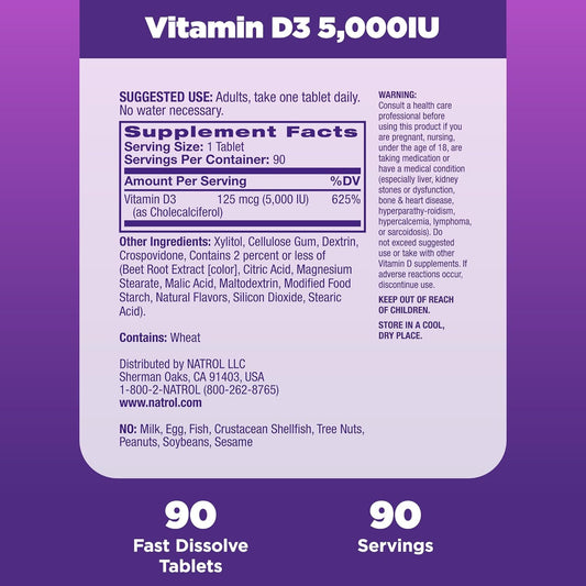 Vitamin D3 Bone & Joint Fast Dissolve (90 Tablets)