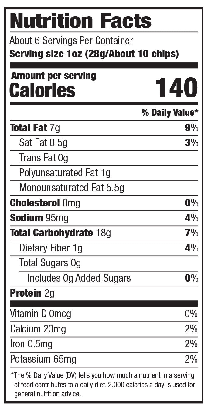 Riceworks Sea Salt Gourmet Rice Snacks nutrition facts label closeup