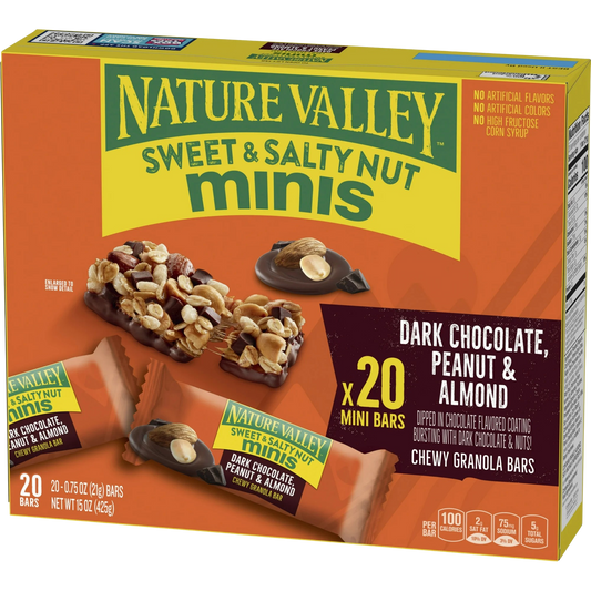Nature Valley 5 Pack Protein Peanut Almond & Dark Chocolate Chewy
