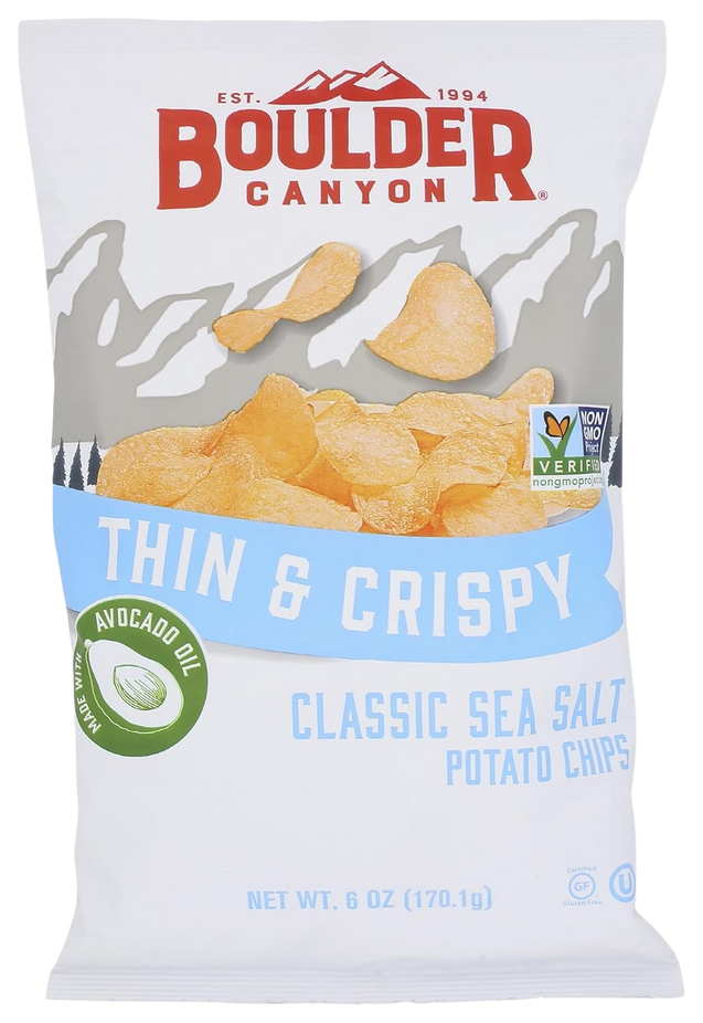 Avocado Oil Thin & Crispy Potato Chips Classic Sea Salt