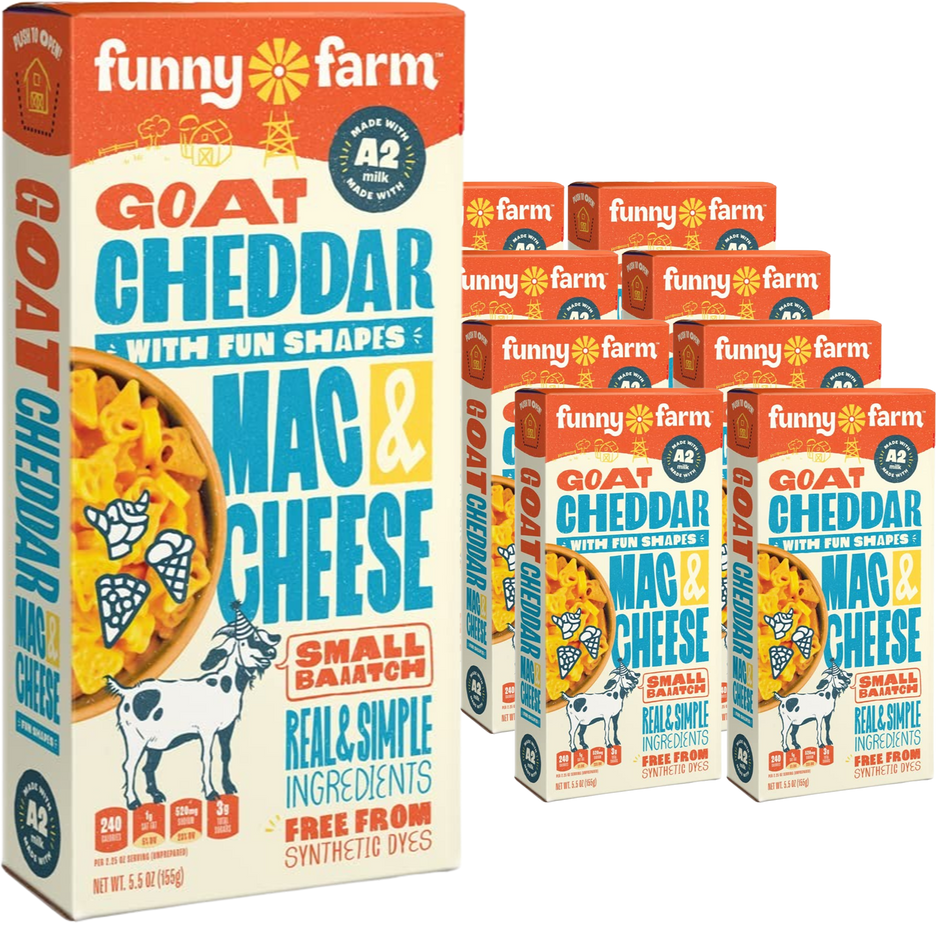 Goat Cheddar with Fun Shapes Mac & Cheese (8 Pack)