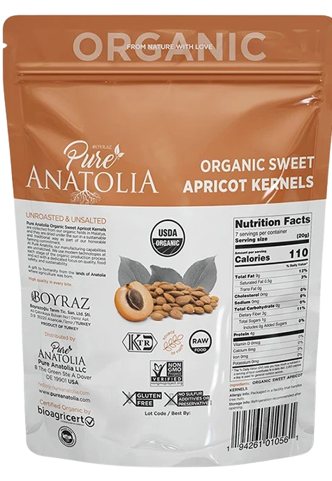 Organic Sweet Apricot Kernels