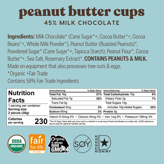 Milk Chocolate Peanut Butter Cups (12 Pack)