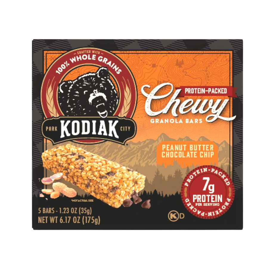 Chewy Granola Snack Bars - Peanut Butter Chocolate Chip