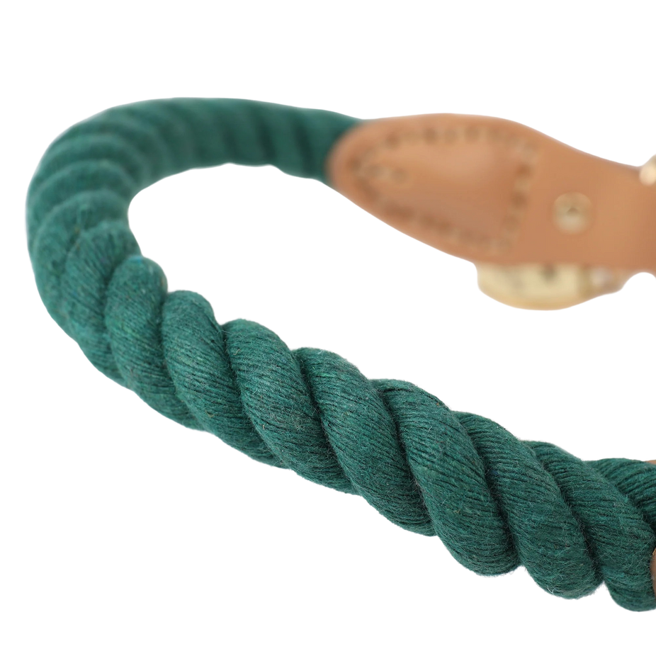 Wander Rope Dog Collar, Green (Large)