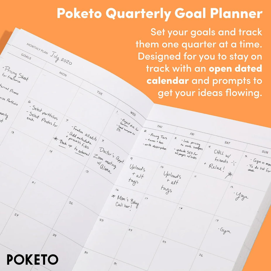 Quarterly Goal Planner (Yellow)