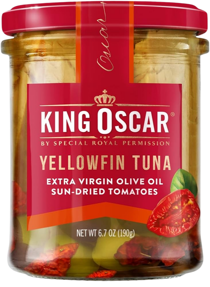 Yellowfin Tuna Fillets in EVOO with Sun-Dried Tomatoes (6 Pack)
