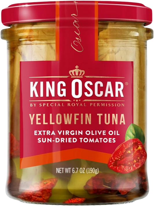 Yellowfin Tuna Fillets in EVOO with Sun-Dried Tomatoes (6 Pack)