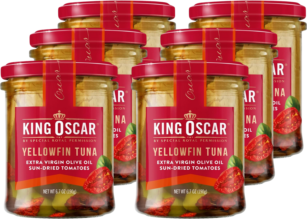 Yellowfin Tuna Fillets in EVOO with Sun-Dried Tomatoes (6 Pack)