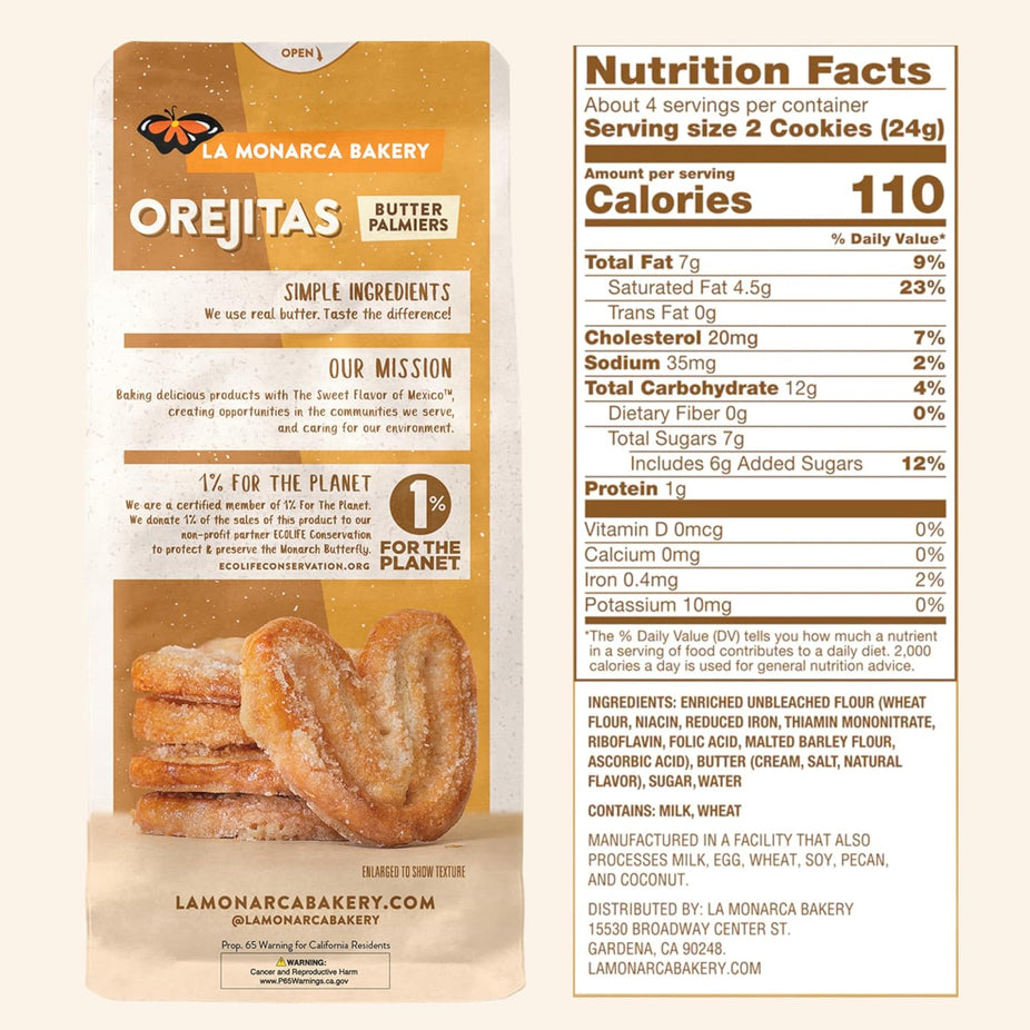 Butter Palmiers Orejitas  Cookies