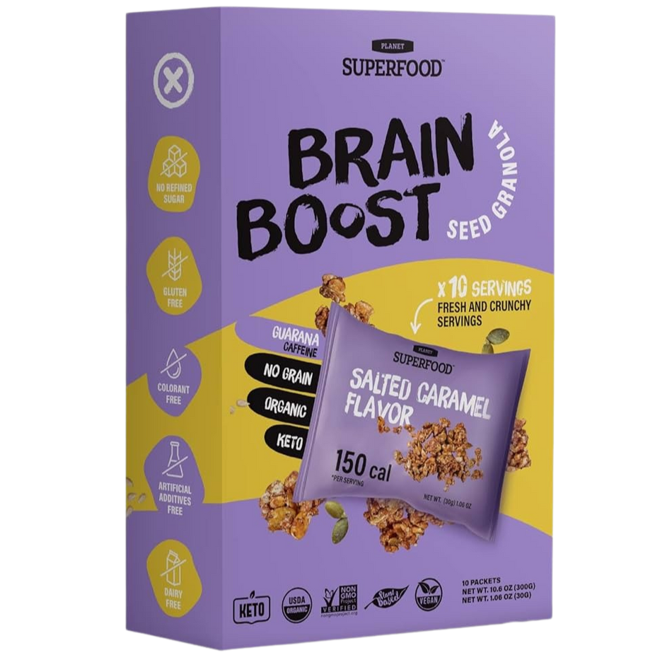 Organic Salted Caramel Flavor Seed Granolas - Brain Boost (10 CT)