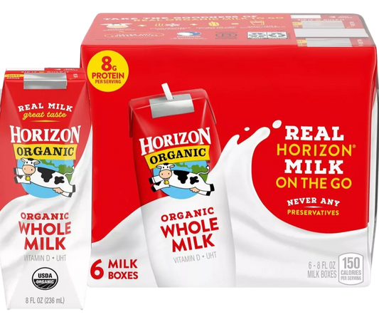 Organic Whole Plain Milk (6 CT)