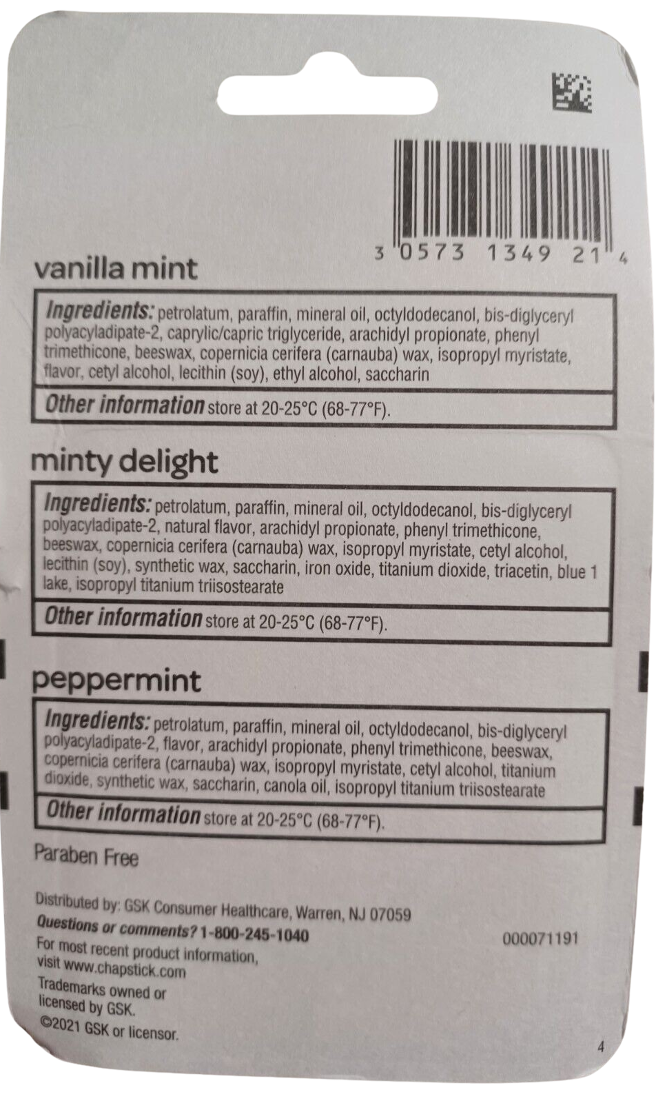 Chapstick MINT FAVORITES (3CT) Martie