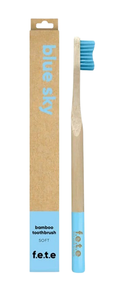 Blue Adult Medium Bamboo Toothbrush