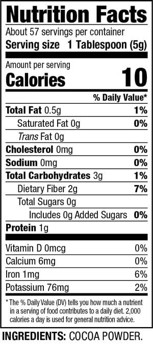 Unsweetened Cocoa Powder Pouch