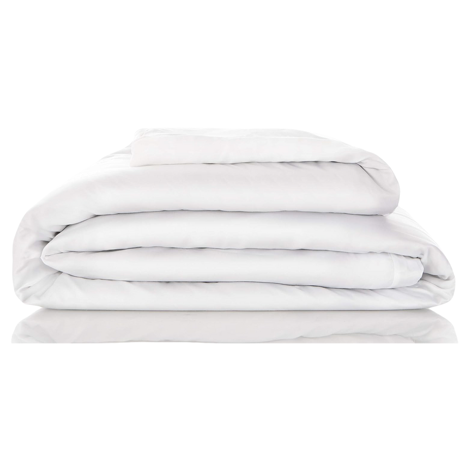 Woven Duvet Cover in White - King