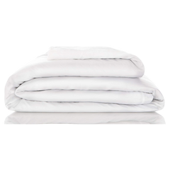 Woven Duvet Cover in White - King