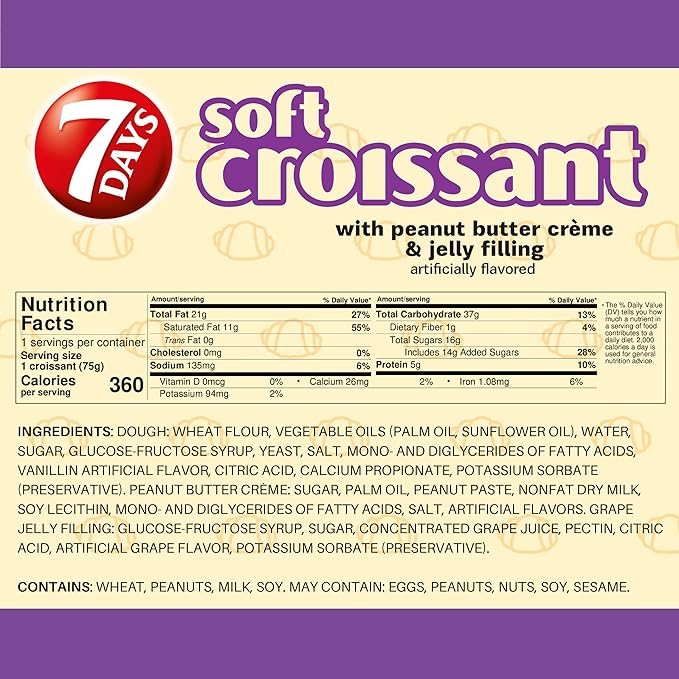 Peanut Butter & Jelly Croissant (6 Pack)
