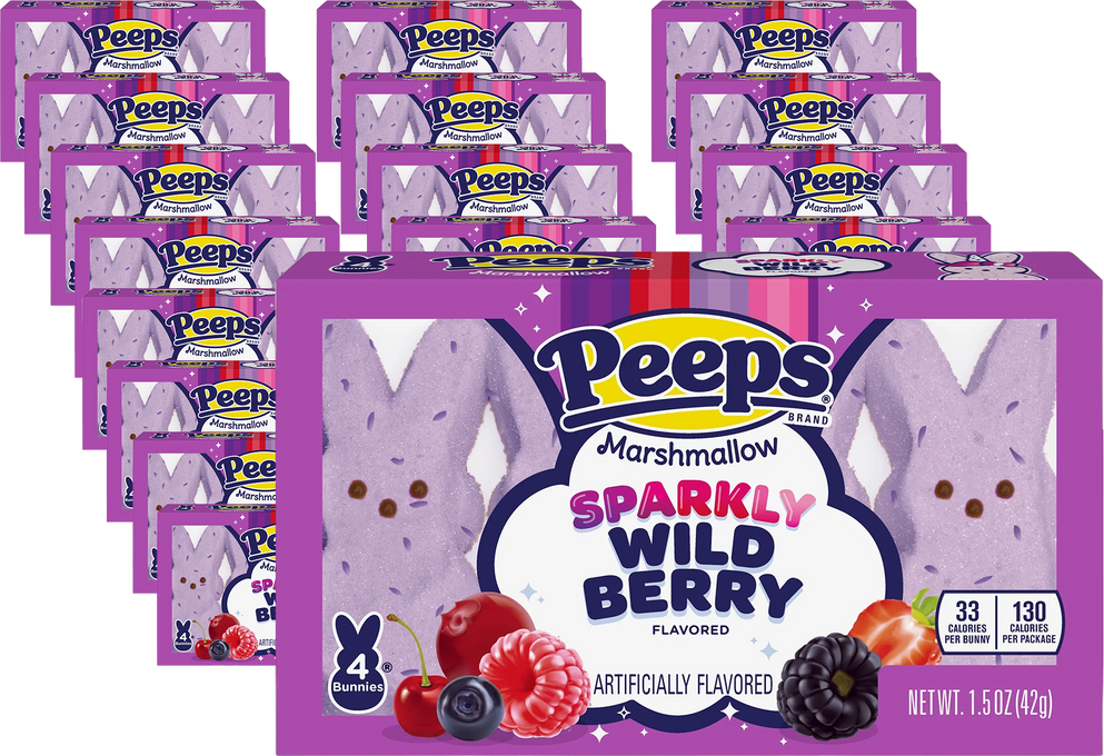 Wildberry Flavored Marshmallow Bunnies (24 Pack)