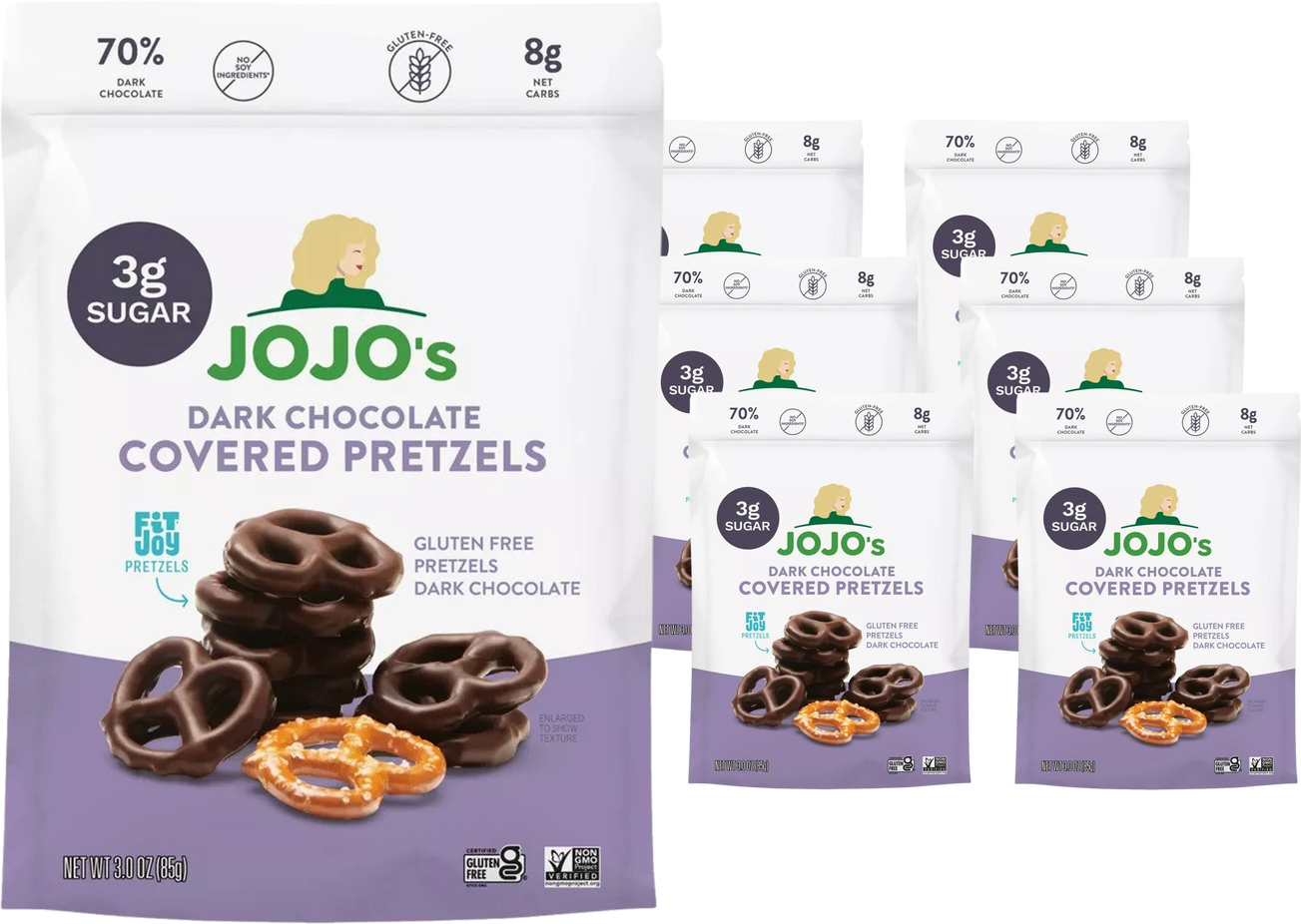 Dark Chocolate Candy Covered Pretzels (6 Pack)