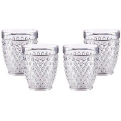 Clear Acrylic Tumbler 13 oz Drinking Glasses (Set of 4)
