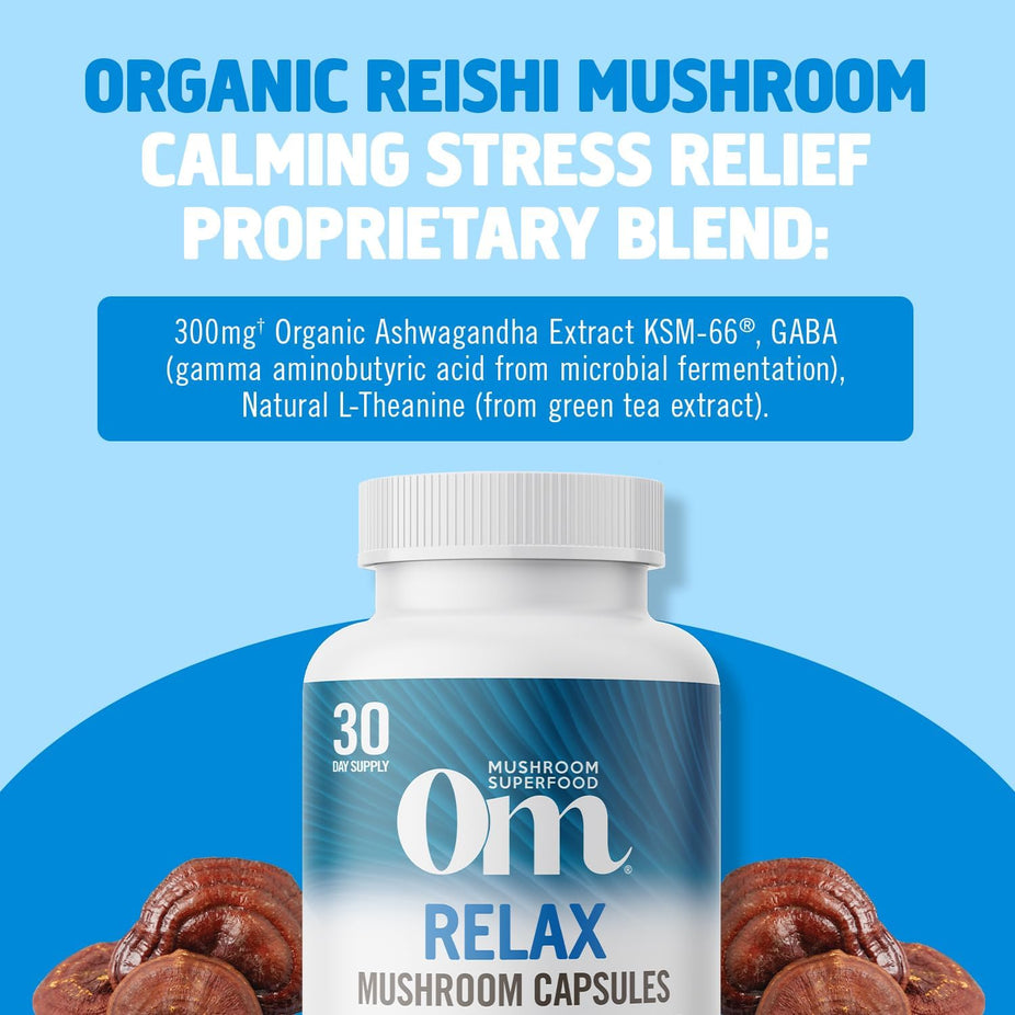 Relax Mushroom Superfood Daily Boost Capsules (90 CT)