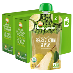 Pears, Zucchini & Peas - Stage 2 Baby Food (16 Pack)