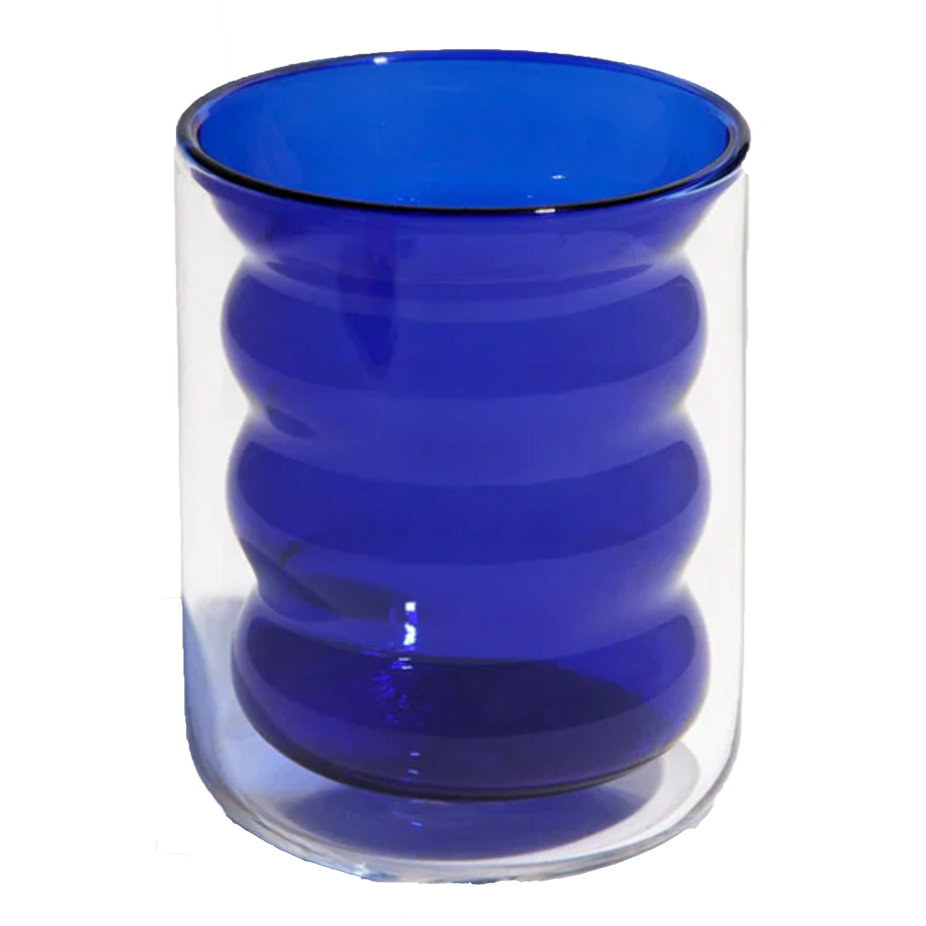 Double Wall Groovy Cup - Blue