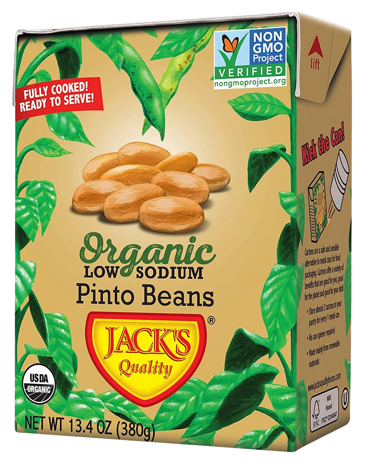 Organic Low Sodium Pinto Beans (8 Pack)