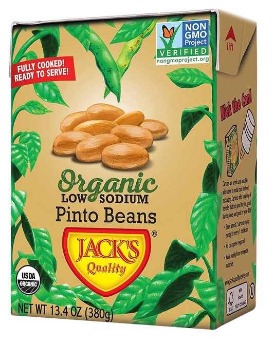 Organic Low Sodium Pinto Beans (8 Pack)