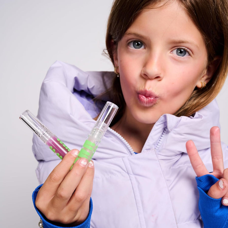 Lip Gloss Duo for Kids - Crystal Ball & Purple Gem