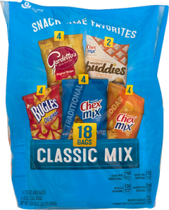 Classic Mix Variety Pack - Gardetto's Original Recipe, Bugles Nacho Cheese, Bugles Original Flavor, Chex Mix Traditional, Chex Mix Cheddar