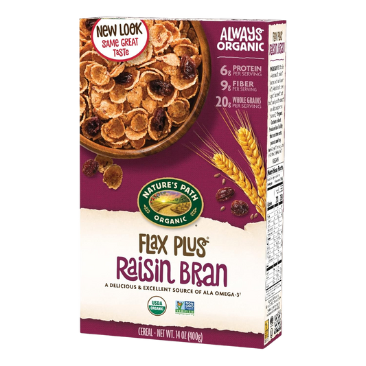 Organic Flax Plus Raisin Bran Cereal