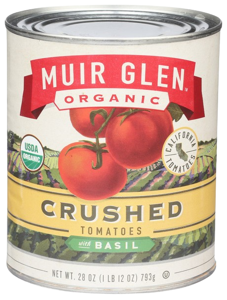 Organic Crushed Tomatoes with Basil (Large Size)