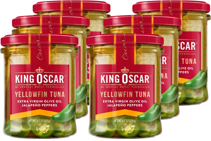 Yellowfin Tuna Fillets in EVOO with Jalapeno Peppers (6 Pack)