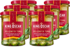 Yellowfin Tuna Fillets in EVOO with Jalapeno Peppers (6 Pack)