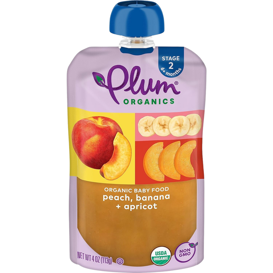 Peach, Banana & Apricot Pouch (4 Pack)