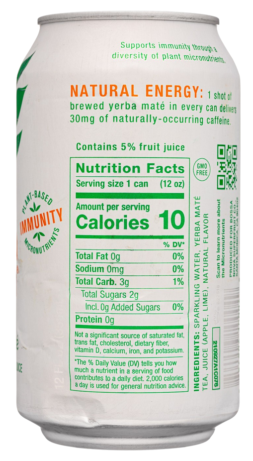 Lime Yerba Mate Sparkling Water (8 Pack)