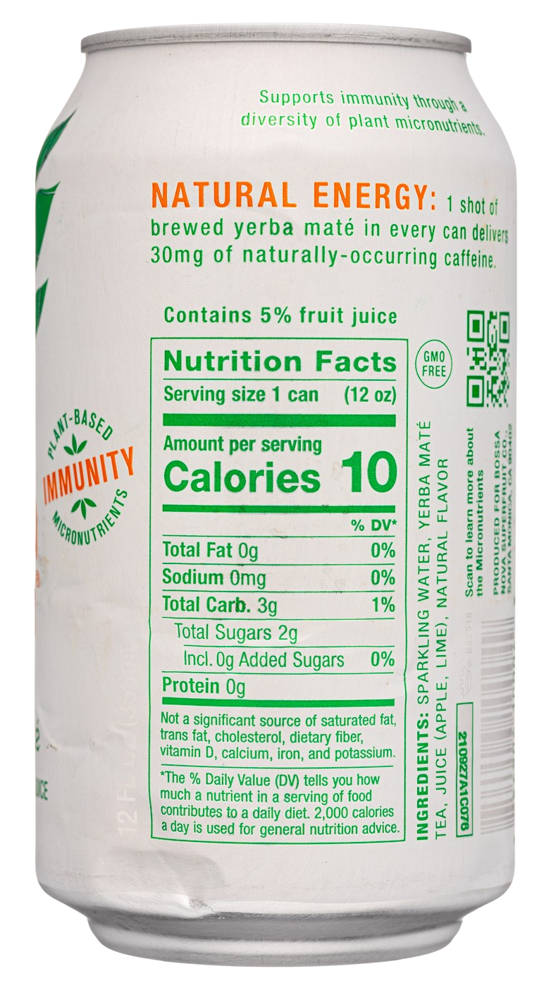 Lime Yerba Mate Sparkling Water (8 Pack)