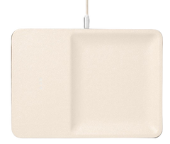 CATCH 3 Single-Device Charging Tray Leather - Bone