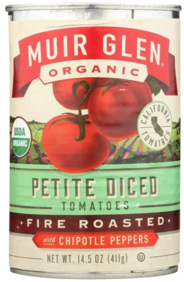 Organic Petite Diced Fire Roasted Tomatoes with Chipotle Peppers (12 Pack)