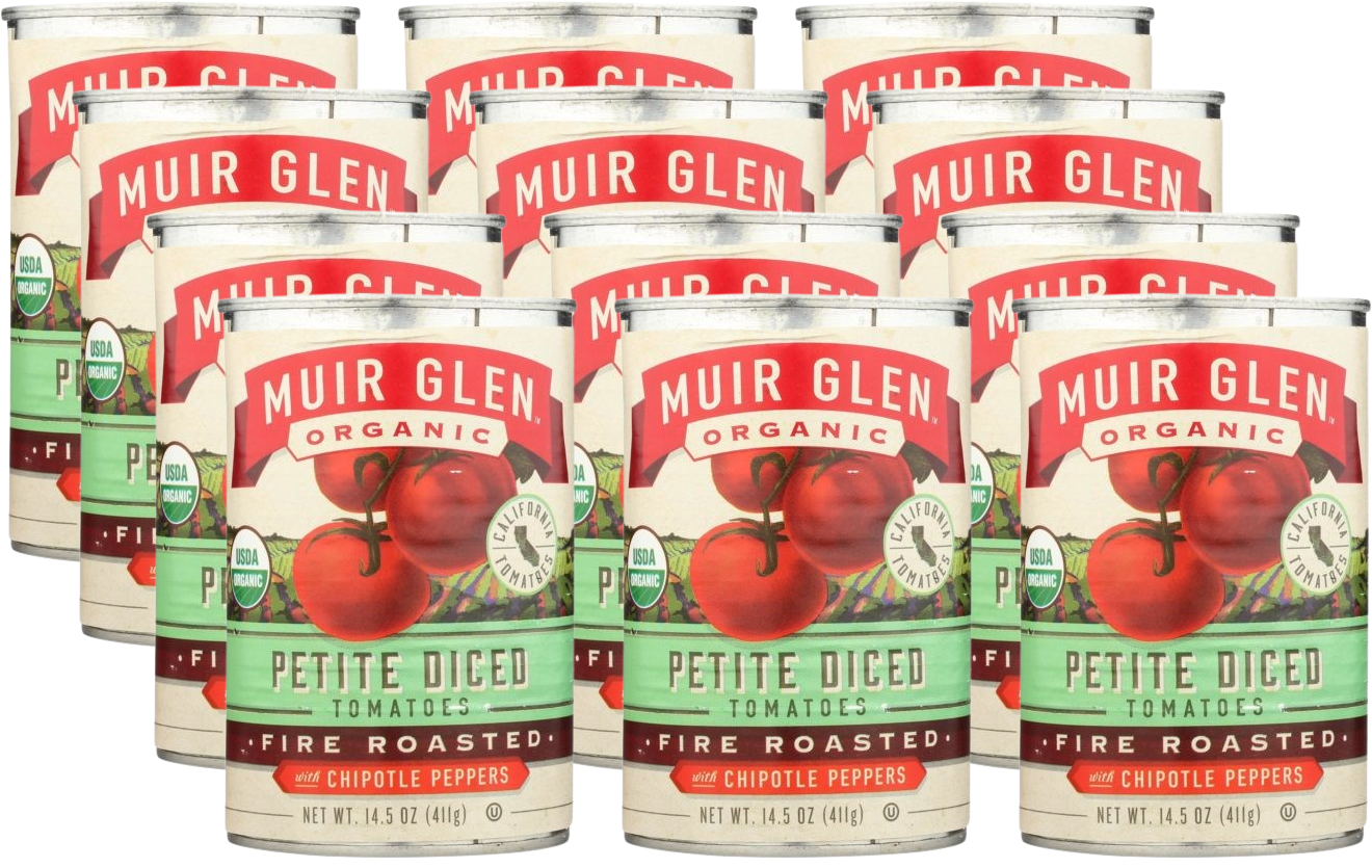 Organic Petite Diced Fire Roasted Tomatoes with Chipotle Peppers (12 Pack)