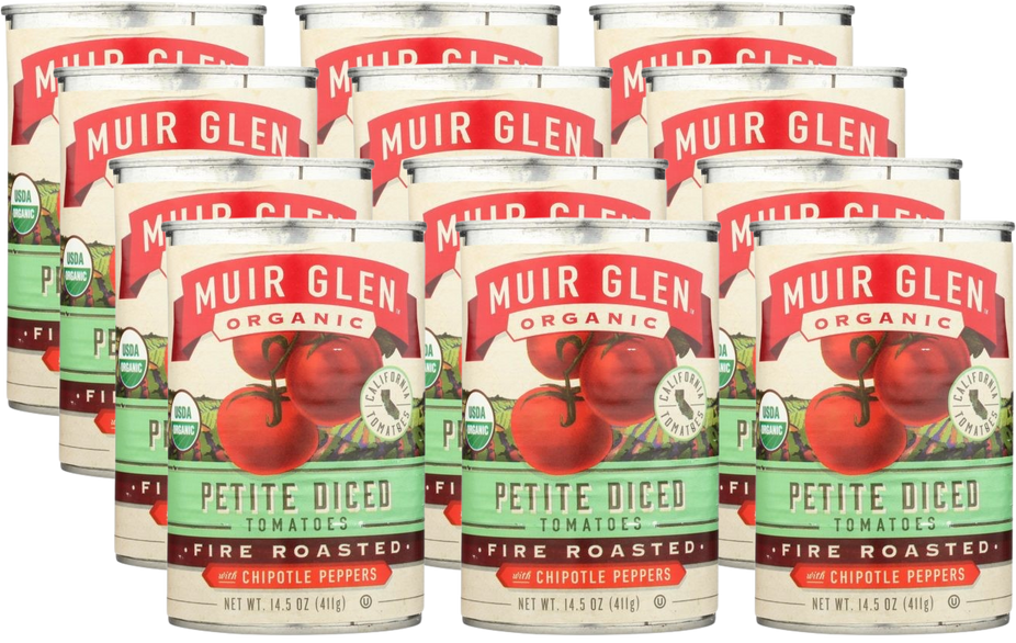 Organic Petite Diced Fire Roasted Tomatoes with Chipotle Peppers (12 Pack)