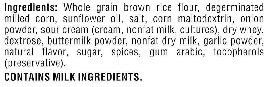 Sour Cream and Onion Rice Crisps