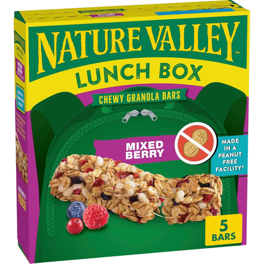 Peanut-Free Chewy Granola Bars - Mixed Berry (5 CT)