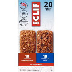 Chocolate Chip and Crunchy Peanut Butter Energy Bars Variety Pack (20 CT)