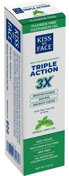 Triple Action Fluoride Free Toothpaste